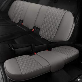 img 3 attached to Black Panther Luxury PU Leather Rear Car Seat Cover