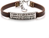 leather bracelets friends inspirational friendship logo