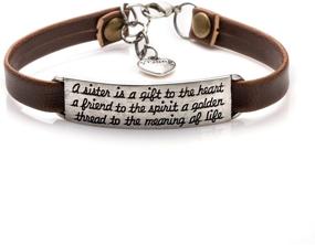 img 4 attached to Leather Bracelets Friends Inspirational Friendship