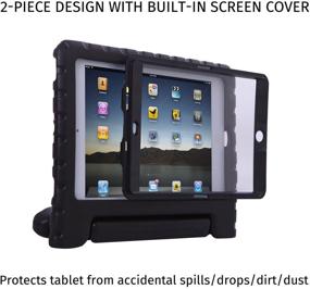 img 1 attached to HDE Case for iPad Mini 1 2 3 Kids: Shockproof Bumper, Stand Handle with Screen Protector (Black)