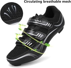 img 3 attached to SAKITAMA Unisex Bicycle Womens Cycling Men's Shoes for Athletic