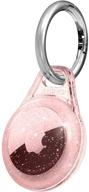 cyrill airtag case cover shine with key ring designed for airtag case (2021) - rose glitter logo