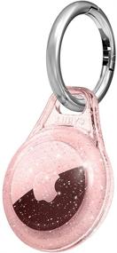 img 4 attached to CYRILL AirTag Case Cover Shine With Key Ring Designed For AirTag Case (2021) - Rose Glitter