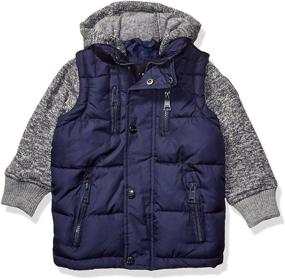 img 3 attached to 🧥 DKNY Boys' Little Puffer Jacket: Warm, Stylish Outerwear for Kids