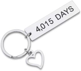 img 4 attached to Anniversary Stainless Keychain ❤️ for Valentine's Day and Birthdays