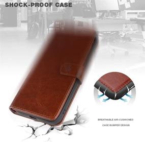 img 1 attached to Чехол-кошелек Shields Up Wallet Case: съемный магнитный чехол-кошелек для 📱 iPhone 12 Pro Max с поддержкой карт и ремешком на запястье - коричневый.