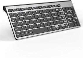 img 4 attached to 💻 J JOYACCESS 2.4G Slim Wireless Keyboard with Numeric Pad for Laptop, MacBook Air, Apple, Computer, PC - Black and Grey