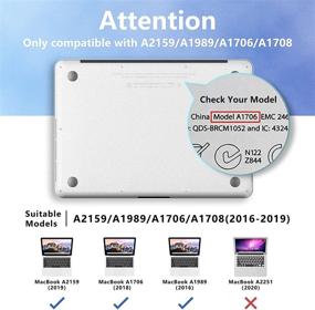 img 3 attached to 🔵 Blue Marble MacBook Pro 13 inch Case 2019-2016 Release, Hard Shell Cover with Mouse Pad - A2159 A1989 A1706 A1708, Apple MacBook Pro 13 Accessories