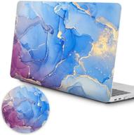 🔵 blue marble macbook pro 13 inch case 2019-2016 release, hard shell cover with mouse pad - a2159 a1989 a1706 a1708, apple macbook pro 13 accessories logo