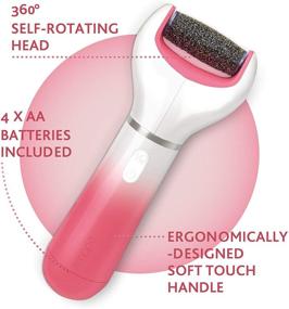 img 2 attached to 👣 Amope Pedi Perfect Electronic Dry Foot File (Blue/Pink) - Diamond Crystals for Hard Skin Removal