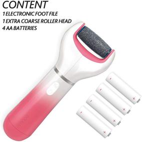 img 3 attached to 👣 Amope Pedi Perfect Electronic Dry Foot File (Blue/Pink) - Diamond Crystals for Hard Skin Removal