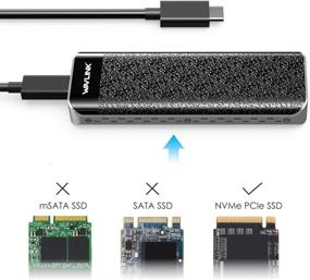 img 2 attached to 💻 WAVLINK USB C to M.2 NVMe SSD Enclosure | USB C 10Gbps to NVMe PCI-E M-Key Solid State Drive External SSD Case | Compact & Portable | Compatible with 2230/2242/2260/2280