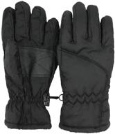 🧤 waterproof thinsulate ski gloves for kids (ages 4-12+) - anti-slip palm logo