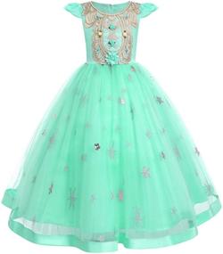 img 4 attached to Princess Embroidery Pageant Communion Birthday Girls' Clothing and Dresses