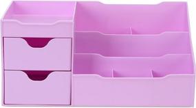 img 3 attached to 💄 Organize and Declutter with Uncluttered Designs Makeup Organizer (Purple) - Clever Drawers Included!