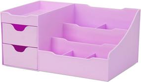 img 4 attached to 💄 Organize and Declutter with Uncluttered Designs Makeup Organizer (Purple) - Clever Drawers Included!