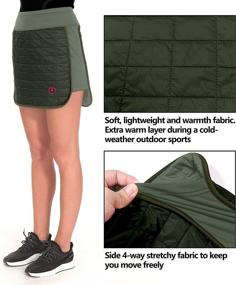 img 1 attached to 🏃 Little Donkey Andy Women's Lightweight Puffer Sport Skorts: Warm Quilted Skirt for Outdoor Activities - Hiking, Running, and More