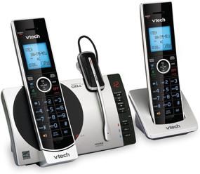 img 1 attached to VTech Connect to Cell DS6771-3 DECT 6.0 Cordless Phone - Black/Silver - Enhanced Mobility and Connectivity