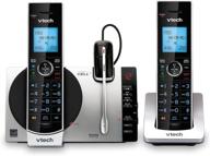 vtech connect to cell ds6771-3 dect 6.0 cordless phone - black/silver - enhanced mobility and connectivity logo