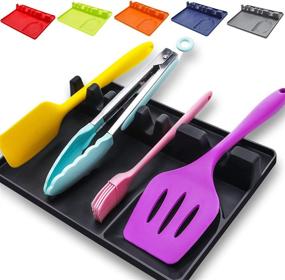 img 4 attached to 🔥 Superior Silicone Kitchen Utensil Set: Heat Resistant, Multipurpose, and Durable