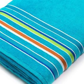 img 1 attached to Resort Cotton Colors Striped Pink Orange Turquoise Cobalt