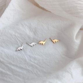 img 2 attached to 🦖 Sterling Dinosaur Earrings: Hypoallergenic Girls' Jewelry for a Roaring Style!