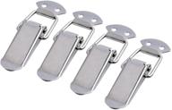🔒 premium accessbuy stainless steel spring loaded toggle latch catch clamp clip for trunk, case, box, and chest - pack of 4 (90mm overall length) logo