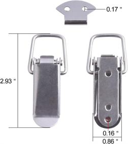 img 2 attached to 🔒 Premium Accessbuy Stainless Steel Spring Loaded Toggle Latch Catch Clamp Clip for Trunk, Case, Box, and Chest - Pack of 4 (90mm Overall Length)