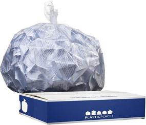 img 3 attached to 🗑️ 6 Gallon Trash Bags - Clear, High Density Liners │ 6 Microns │ 20" x 22" │ 2000 Count │ Plasticplace