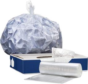 img 2 attached to 🗑️ 6 Gallon Trash Bags - Clear, High Density Liners │ 6 Microns │ 20" x 22" │ 2000 Count │ Plasticplace