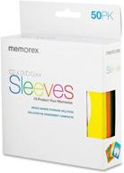 50-pack pny memorex cd/dvd sleeves in assorted colors (32020017730) logo