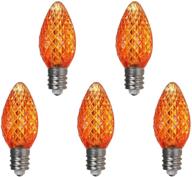 🎄 enhance your outdoor holiday décor with 25 orange c7 bulbs e12 led christmas lights replacement bulbs logo