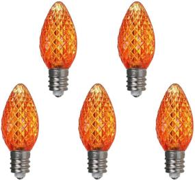 img 4 attached to 🎄 Enhance Your Outdoor Holiday Décor with 25 Orange C7 Bulbs E12 LED Christmas Lights Replacement Bulbs