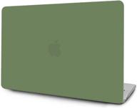 oneget macbook pro 16 inch case 2019, touch bar & touch id, a2141, retina display, pp macbook pro cases, minimalist thin laptop case, pro 16 inch hard case - dark green logo