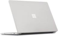 mcover clear hard shell case for 2019 15-inch microsoft surface laptop 3 (released after oct. 2019): protection with style logo