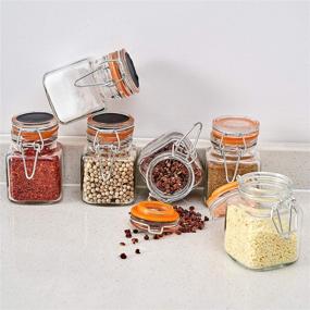 img 1 attached to 🏠 Premium 24 Pack: Homelike Style 3.4 oz Small Glass Spice Jars with Airtight Flip Top Lids - Chalkboard Labels, Funnel - Perfect for Home and Kitchen Storage