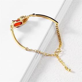 img 1 attached to LOHOME Fashion Bracelets Rhinestone Bangle