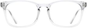 img 4 attached to 🕶️ TIJN Women Men Photochromic Blue Light Blocking Glasses: Square Nerd Frames with Anti-UV Sunglasses Lenses