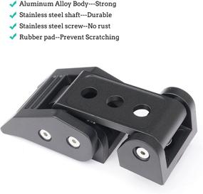 img 2 attached to High-quality Aluminum Locking Hood Latch Kit for Jeep Wrangler JK JKU (2007-2018) - Textured Black Finish