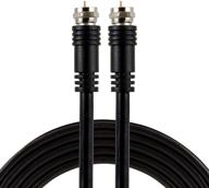 🔌 ge rg6 coaxial cable, 6 ft. - f-type connectors, double shielded coax - low loss for tv antenna, dvr, vcr, satellite receiver, cable box, home theater - black, 33626 logo