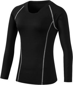 img 4 attached to Compression Running Workout T Shirt Baselayer