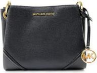 👜 stylish and functional: michael kors nicole large triple compartment cross-body bag in black logo