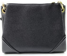 img 2 attached to 👜 Stylish and Functional: Michael Kors Nicole Large Triple Compartment Cross-body Bag in Black