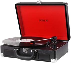 img 4 attached to JORLAI Bluetooth Turntable Nostalgic Phonograph Home Audio
