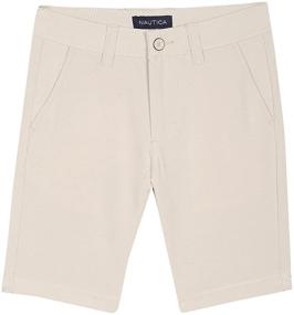 img 2 attached to Nautica Boys' Solid Flat Front Short: Stylish, Comfortable & Versatile