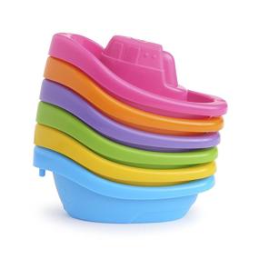 img 2 attached to 🚣 Bath Toy Munchkin Little Boat Train - Set of 6