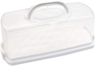 🍞 convenient portable loaf bread box with clear lid – 13inch translucent cake container keeper for storing and transporting delicate loaf cakes, banana bread, pumpkin bread (white, 1 pack) логотип