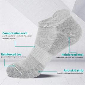 img 1 attached to Lanyi Low Cut Running Socks for Men and Women - Cushioned Anti-Blister Cotton Athletic Ankle Socks, Non-Slip & No Show - 6 Pairs