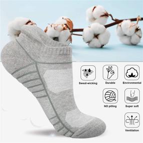 img 2 attached to Lanyi Low Cut Running Socks for Men and Women - Cushioned Anti-Blister Cotton Athletic Ankle Socks, Non-Slip & No Show - 6 Pairs