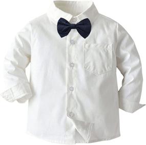 img 3 attached to 👔 Sleeve Suspenders Clothing Set for Toddler Boys